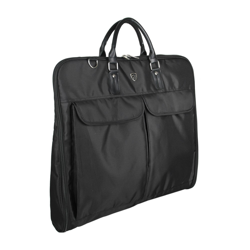 BAGSMART-Waterproof-Black-Zipper-Garment-Bag-With-Hanger-Clamp-Waterproof-Suit-Bag-Durable-Men-Busin-32309533655