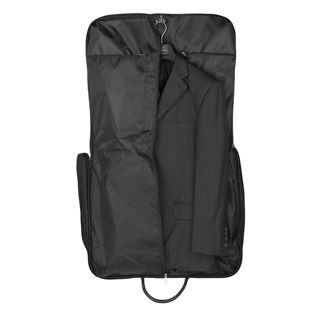 BAGSMART-Waterproof-Black-Zipper-Garment-Bag-With-Hanger-Clamp-Waterproof-Suit-Bag-Durable-Men-Busin-32309533655