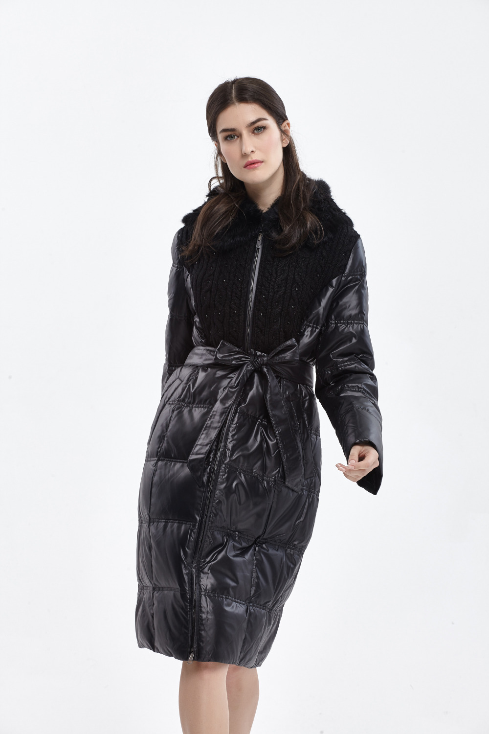 Basic-Editions-Winter-Long-Duck-Down-Mink-Fur-Knitted-Top-Parka-Jacket---DY12007---32242208568