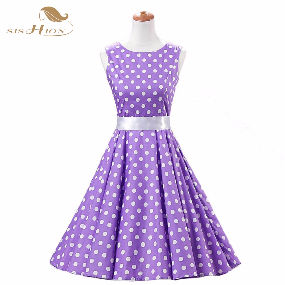 Beautiful-Tunic-Vestidos-Lilac-Black-White-Summer-Plus-Size-Women-Clothing-Swing-Polka-Dot-Elegant-5-32611429487