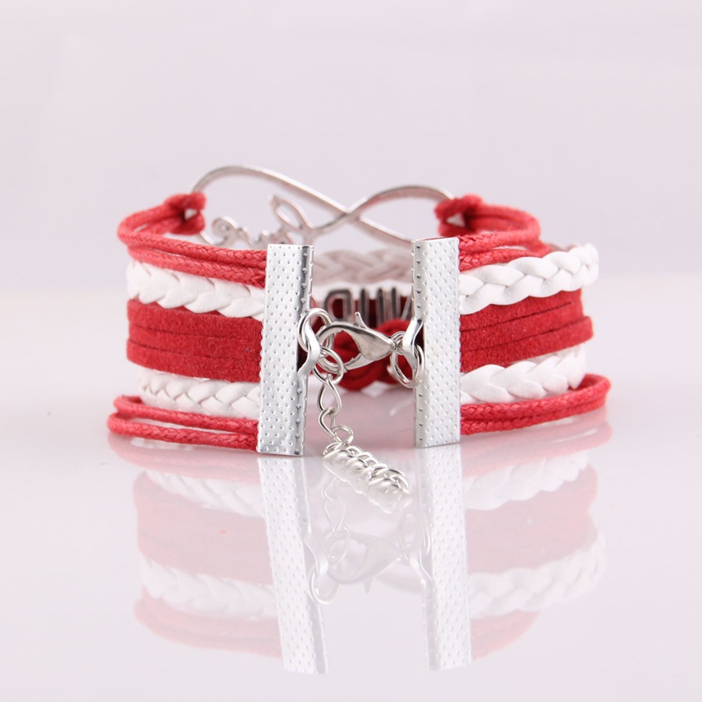 Best-gift-infinity-love-NURSE-Bracelet-hat-charm-leather-rope-wrap-handmade-bracelets-bangles-Custom-32661443173