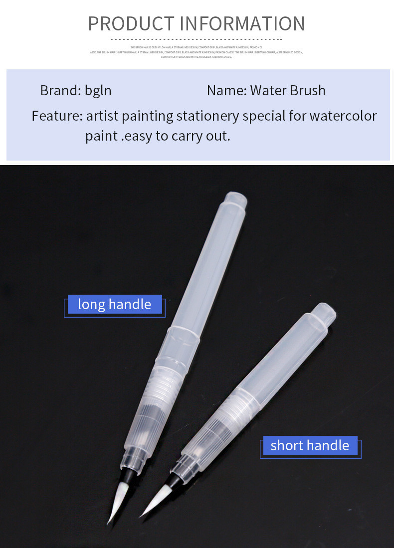 Bgln-6Pcsset-Large-Capacity-Water-Brush-Soft-Watercolor-Art-Paint-Brush-Nylon-Hair-Painting-Brush-Fo-32676397446