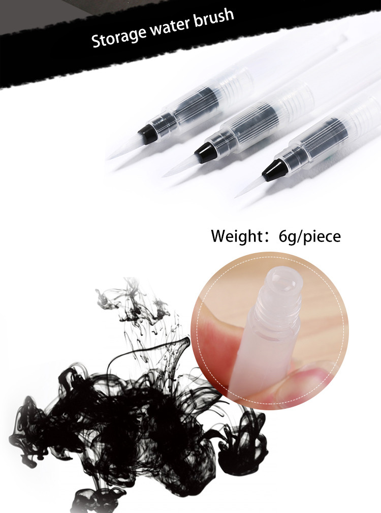 Bgln-6Pcsset-Large-Capacity-Water-Brush-Soft-Watercolor-Art-Paint-Brush-Nylon-Hair-Painting-Brush-Fo-32676397446