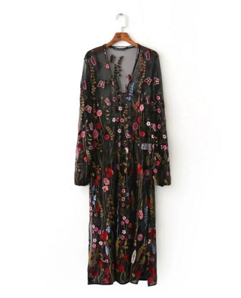 Bohemian-Black-color-Colored-Flower-Embroidery-Mesh-Dress-2017-New-Woman-Fringed-V-neck-Side-Slit-Lo-32779154307