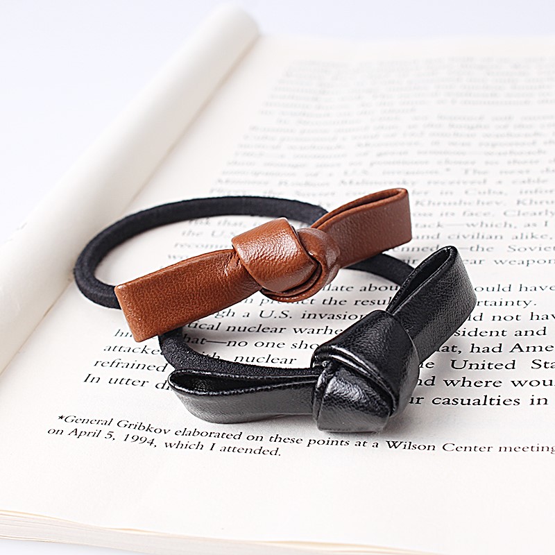 C-Sold-New-Cute-Children-Girl-Leather-Bow-Elastic-Rubber-Band-Women-Bowknot-Scrunchy-Headdress-Acces-32757473841