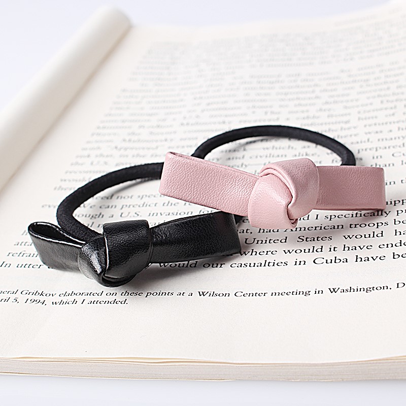 C-Sold-New-Cute-Children-Girl-Leather-Bow-Elastic-Rubber-Band-Women-Bowknot-Scrunchy-Headdress-Acces-32757473841