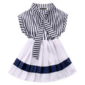 CHINGROSA-Novelty-Navy-Blue-Striped-Print-Pleated-Girls-Dresses-Cotton-Summer-2017-Navy-Dress-Kids-G-32662327129