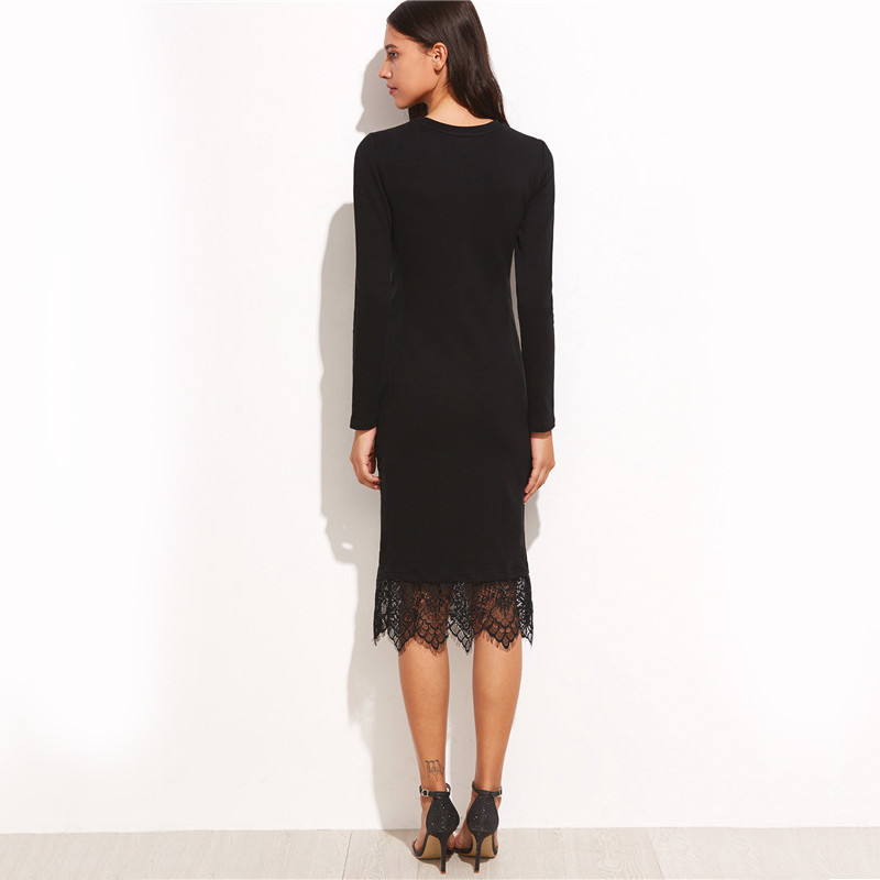 COLROVIE-Elegant-Dresses-Women-Business-Casual-Clothing-Black-Bodycon-Dress-Black-Lace-Trim-Long-Sle-32754349419