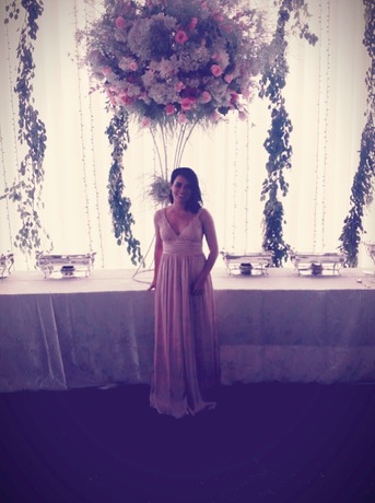 COLROVIE-Ladies-Sexy-New-Style-Pink-Triangle-Lace-Top-Deep-V-Neck-Pleated-Waist-Slip-Sleeveless-Maxi-32724913425