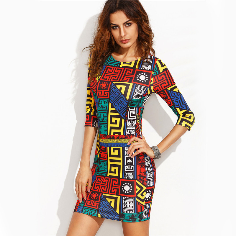 COLROVIE-Long-Sleeve-Bodycon-Dress-Autumn-Women-Dress-Multicolor-Meander-Pattern-Print--Mini-Sexy-20-32730220856