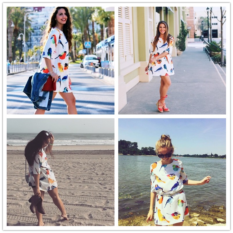 COLROVIE-New-Brand-Hot-Sale-Summer-Latest-Design-Women-Clothing-White-Half-Sleeve-Birds-Print-Loose--2012305077