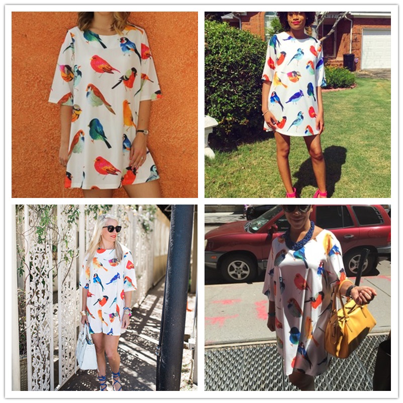 COLROVIE-New-Brand-Hot-Sale-Summer-Latest-Design-Women-Clothing-White-Half-Sleeve-Birds-Print-Loose--2012305077