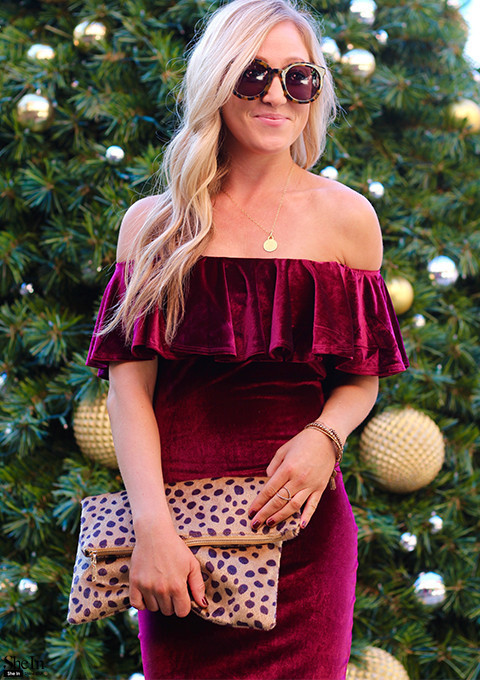 COLROVIE-Ruffle-Off-The-Shoulder-Velvet-Bodycon-Dress-Sexy-Women-Short-Sleeve-Club-Wear-Mini-Dress-32738394376