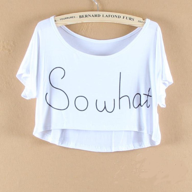 Candy-Color-Modal-Crop-Top-2017-Summer-Style-Print-Letters-So-What-Loose-Short-Sleeve-Short-T-Shirt--32707804247