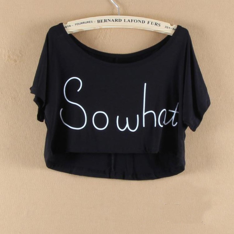 Candy-Color-Modal-Crop-Top-2017-Summer-Style-Print-Letters-So-What-Loose-Short-Sleeve-Short-T-Shirt--32707804247