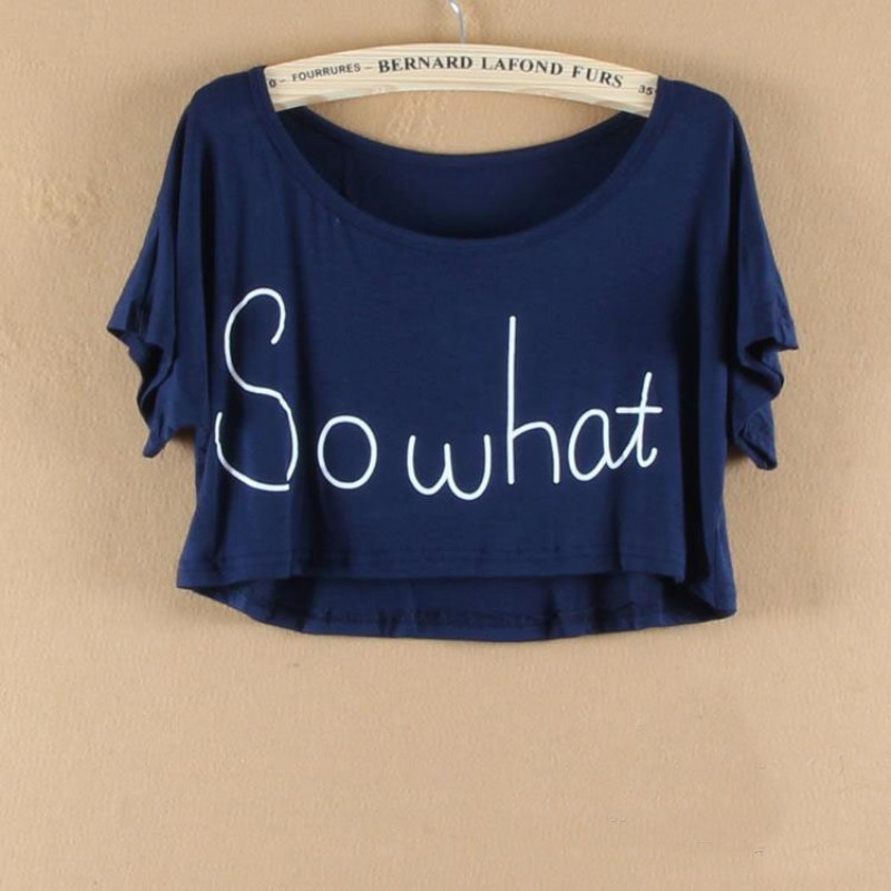 Candy-Color-Modal-Crop-Top-2017-Summer-Style-Print-Letters-So-What-Loose-Short-Sleeve-Short-T-Shirt--32707804247