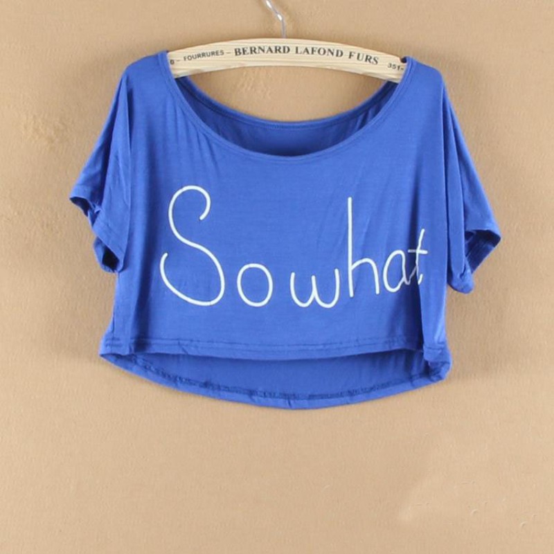 Candy-Color-Modal-Crop-Top-2017-Summer-Style-Print-Letters-So-What-Loose-Short-Sleeve-Short-T-Shirt--32707804247