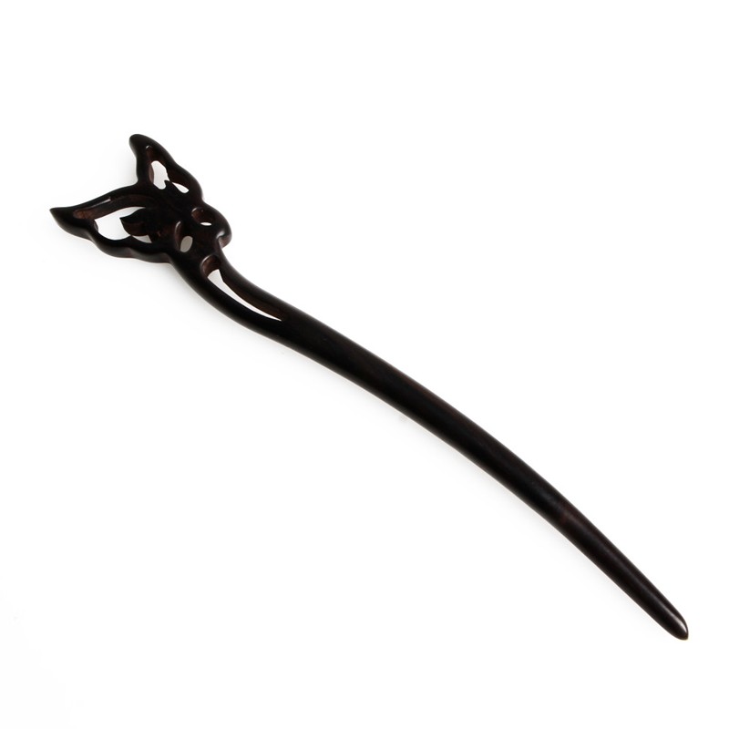 Chinese-Classic-Ancient-Handmade-Black-Ebony-Dish-Made-Wood-Hairpin-Hair-Sticks-32763612968