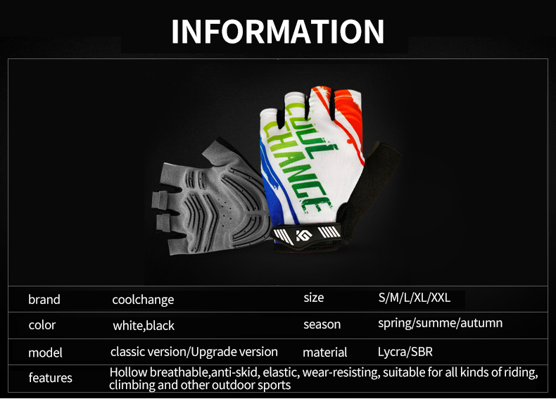CoolChange-Cycling-Gloves-Half-Finger-Mens-Women39s-Summer-Bike-Bicycle-Gloves-Nylon-Sport-Mountain--32614019811