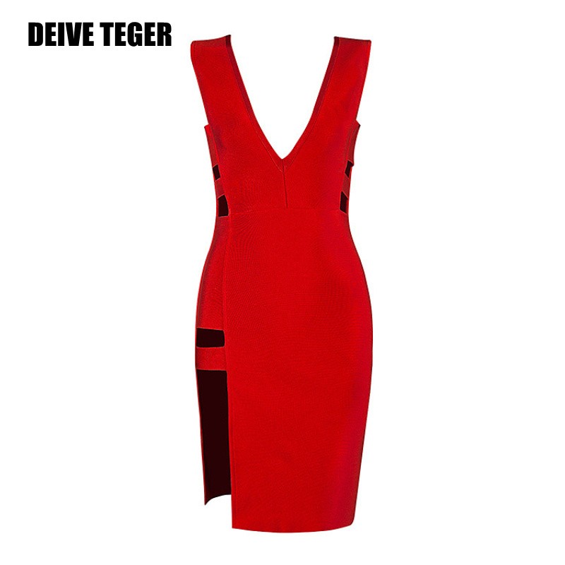 DEIVE-TEGER-club-dresses-sexy-woman-cut-out--New-Arrival-v-neck-noble-Bandage-Vestidos-Women-Knee-Le-32725731303