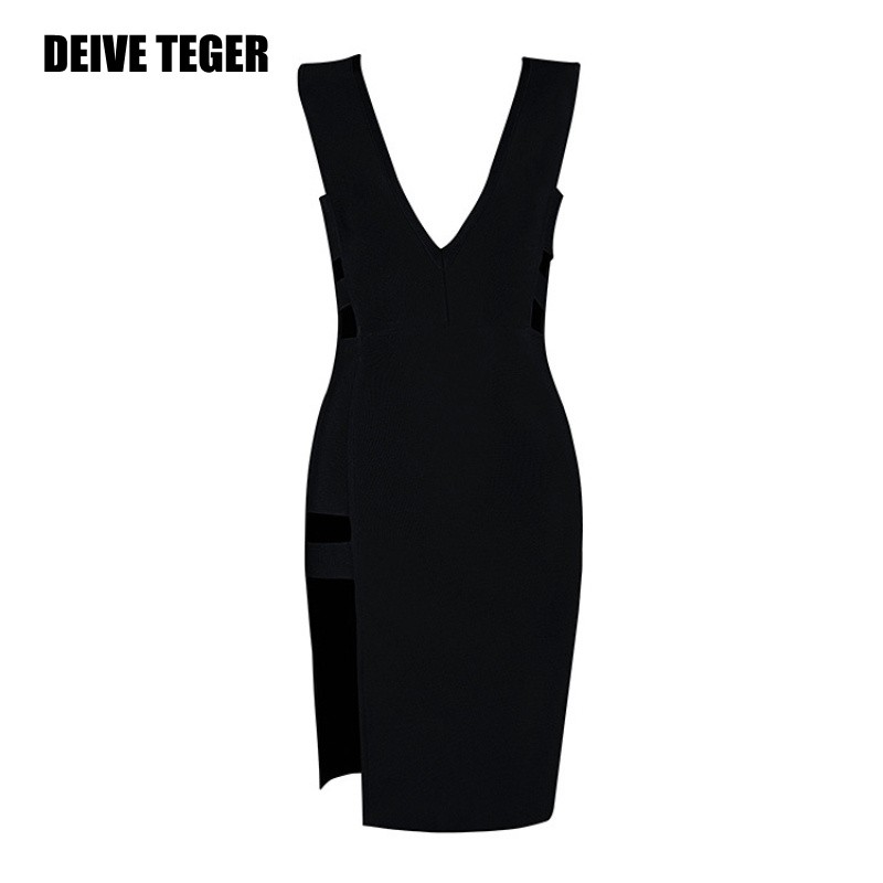 DEIVE-TEGER-club-dresses-sexy-woman-cut-out--New-Arrival-v-neck-noble-Bandage-Vestidos-Women-Knee-Le-32725731303