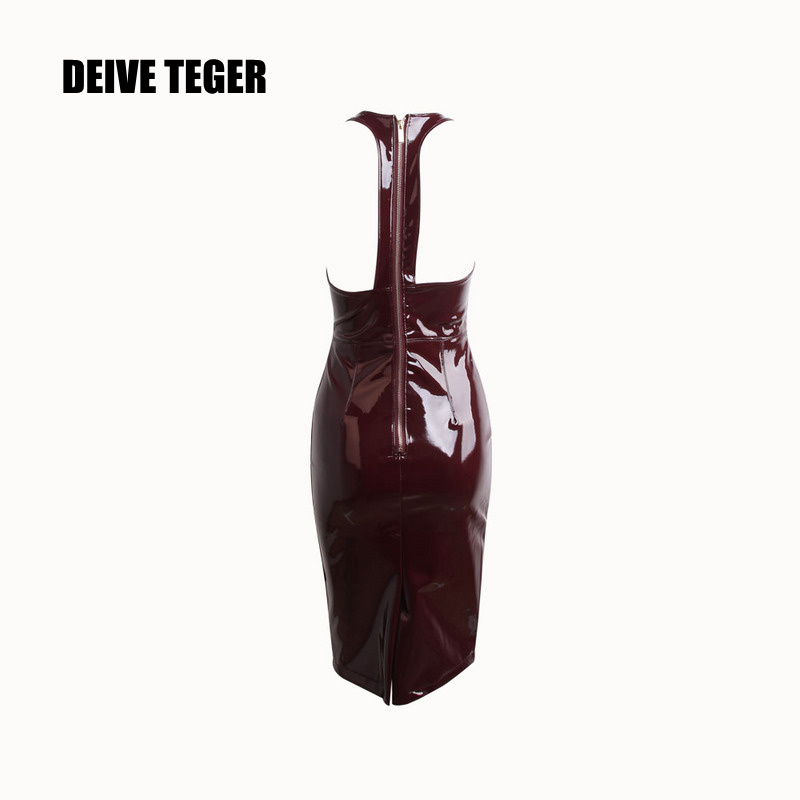 DEIVE-TEGER-new-burgunday-vegan-patent-leather-back-dress-Vestidos-Women-mini-Elegant-Dress-wine-red-32793718666