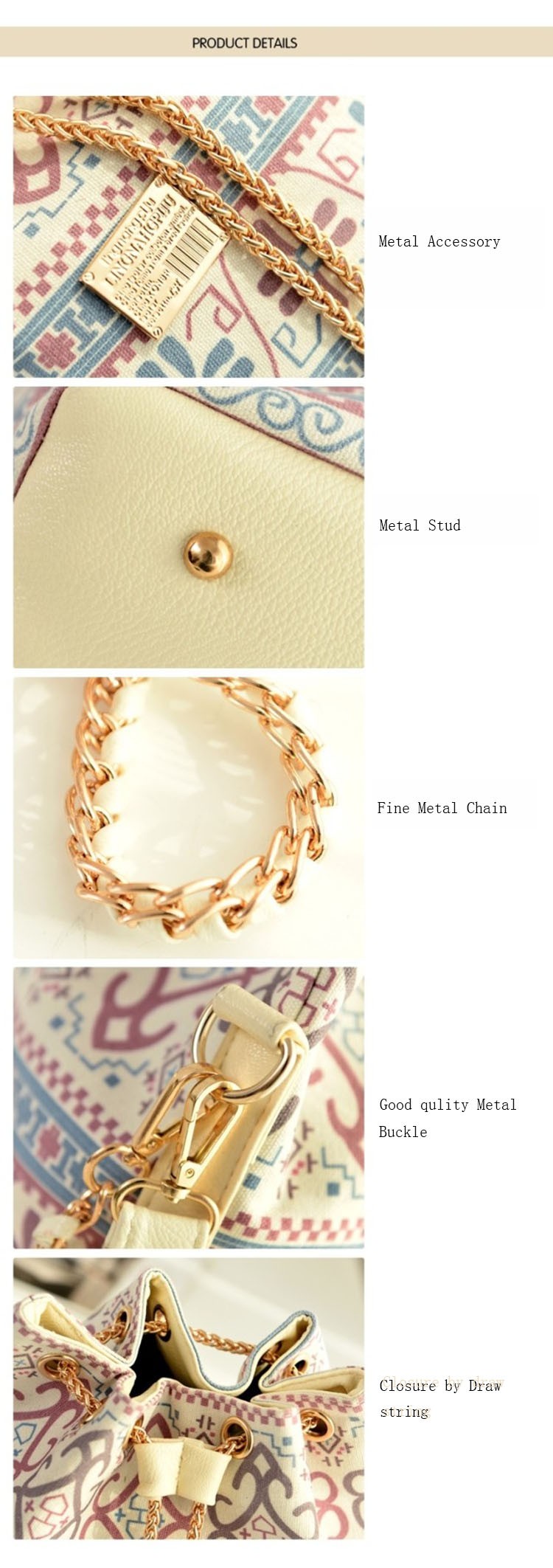 DUSUN-Promotion-Hot-Women-Chains-Fashion-Bucket-Bag-Canvas-Patchwork-Houndstooth-Brand-Messenger-Bag-32279470282