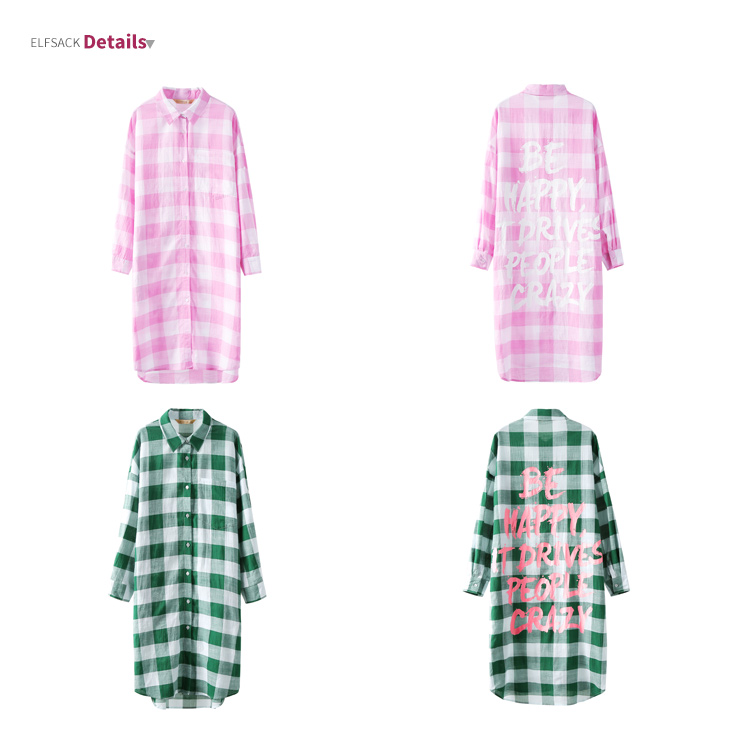 ELF-SACK-2017-Spring-Female-Plaid-Printed-Literature-Long-Sleeve-Shirt-Dresses-Women-Oversize-Colorf-32795034222