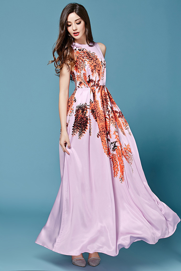 Elegant-Dress-2016-Summer-Women39s-High-Quality-New-Fashion-Daily-Tree-Branches-Print-Floor-Length-P-32525975055