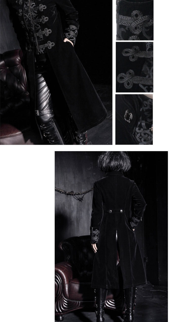 Fashion-Gothic-Punk-Womens-Streampunk-Jacket-Coat-Hoodie-Black-Military-Cosplay-outfit-32345942584