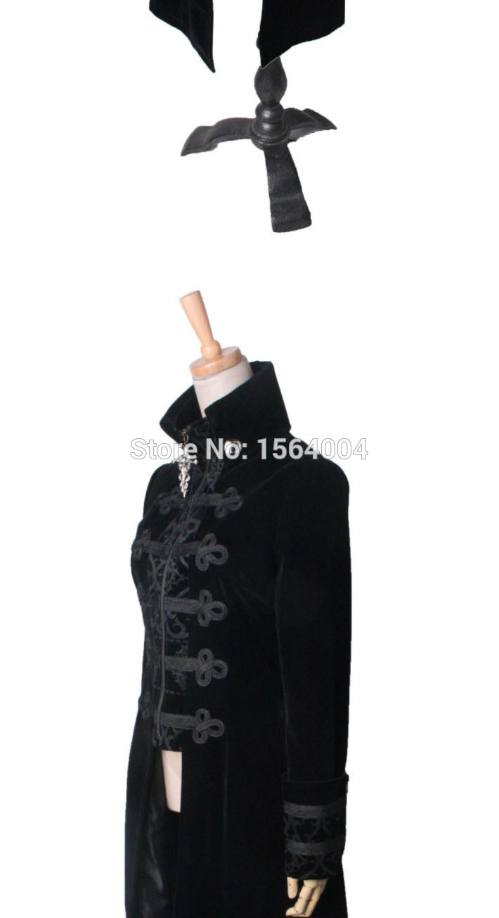 Fashion-Gothic-Punk-Womens-Streampunk-Jacket-Coat-Hoodie-Black-Military-Cosplay-outfit-32345942584