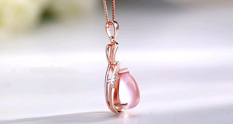 Fashion-Pendants-Necklaces-For-Women-Jewelry-Classic-Rose-Gold-color-Crystal-Rhinestone-Water-Drop-C-32361252959