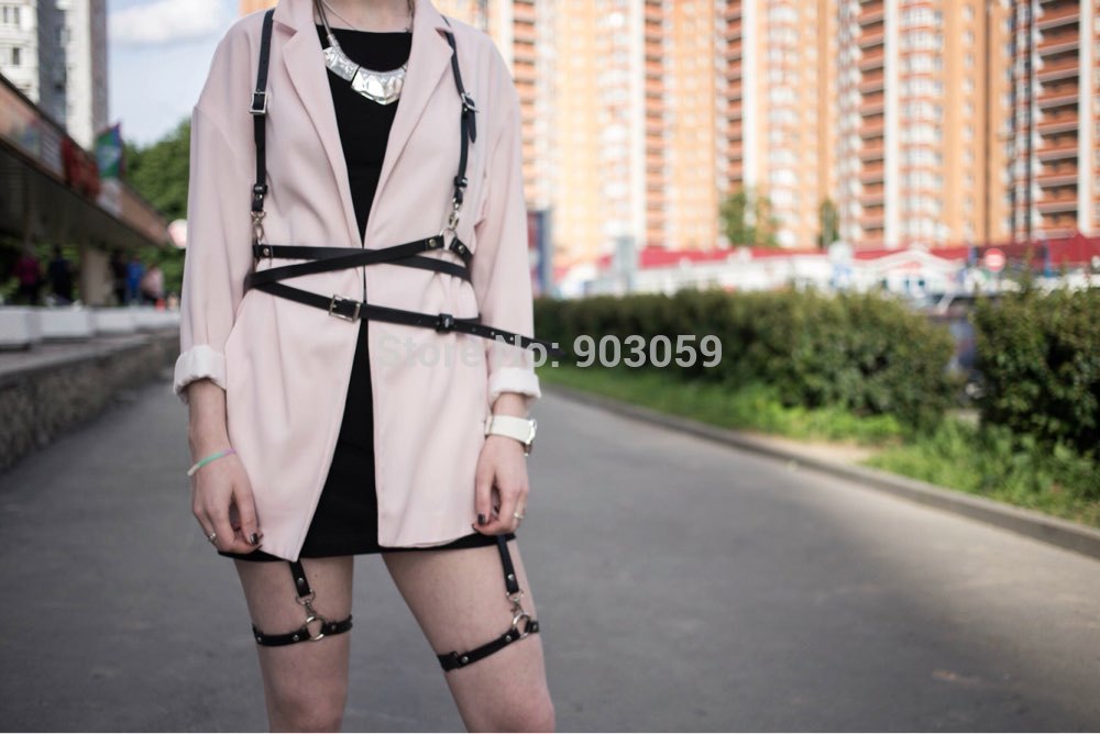 Fashion-Punk-Harajuku-O-Ring-Garters-Faux-Leather-Body-Bondage-Cage-Sculpting-Harness-Waist-Belt-Str-32700557820