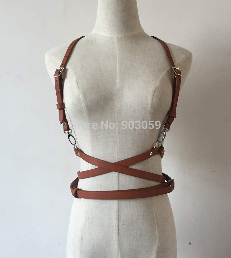 Fashion-Punk-Harajuku-O-Ring-Garters-Faux-Leather-Body-Bondage-Cage-Sculpting-Harness-Waist-Belt-Str-32700557820