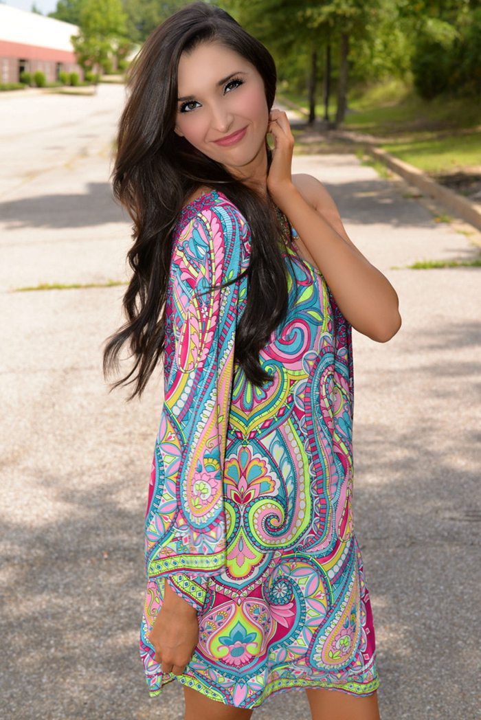 Fashion-women39s-Summer-Ethnic-style-Sexy-inclined-shoulder-Strapless-irregular-printing-Contrast-Co-32581470951