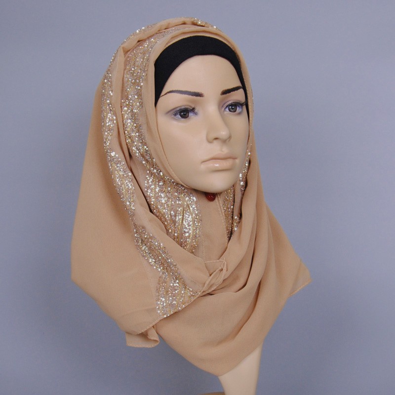 Female-solid-color-GLITTER-flower-chiffon-silk-popular-shawls-muffler-headband-hijab-summer-muslim-s-32699025621