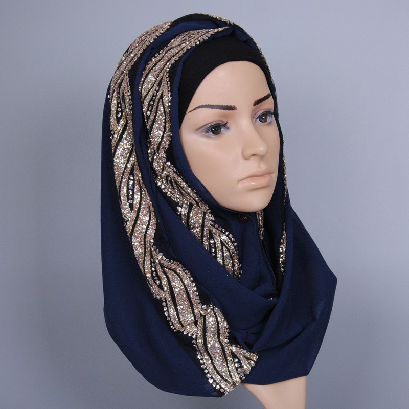 Female-solid-color-GLITTER-flower-chiffon-silk-popular-shawls-muffler-headband-hijab-summer-muslim-s-32699025621