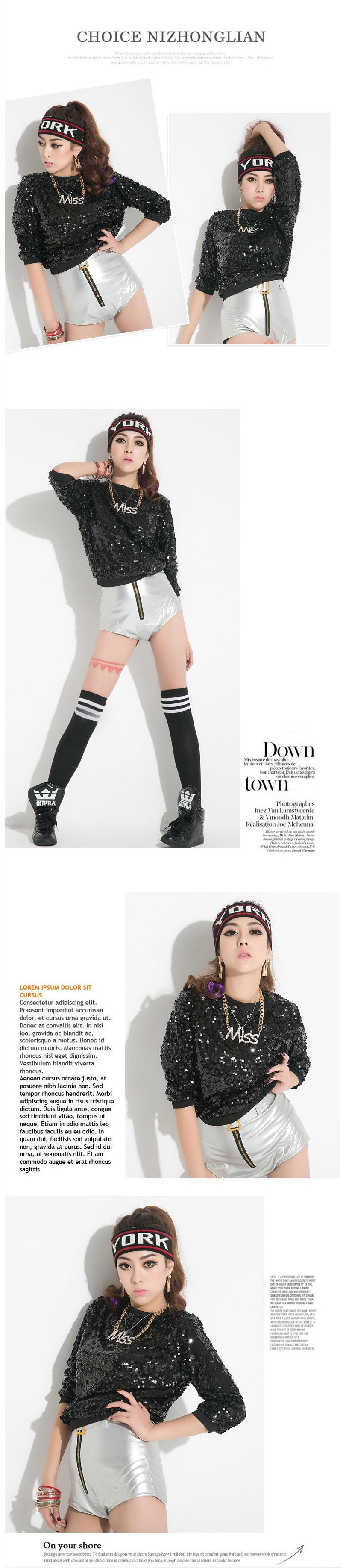 Free-Shipping-Fashion-Women-Tee-Crop-Loose-Summer-Tops-Sequins-Sexy-T-shirt-Casual-Nightclub-Queen-M-32584794248