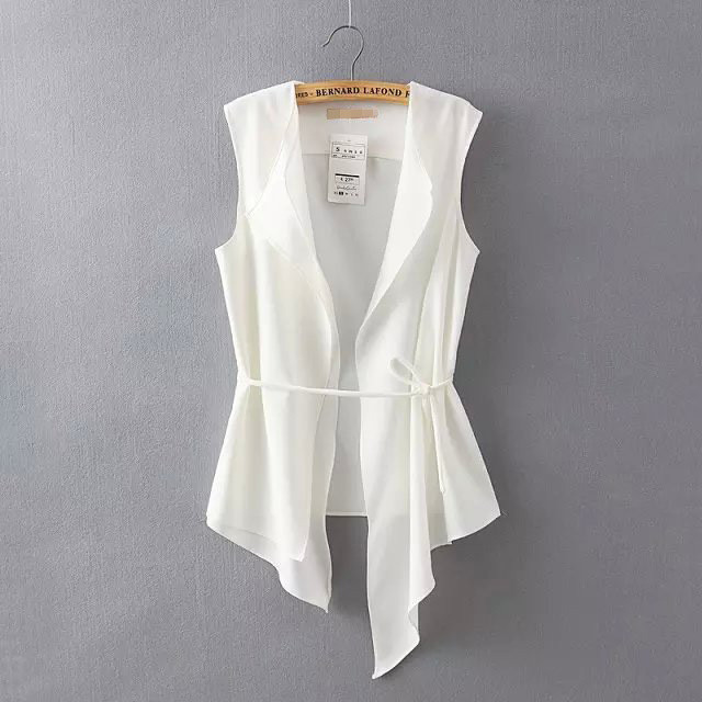 GCAROL-2017-Women-Irregular-Length-Vest-With-Sashes-Fashion-Summer-Spring-Thin-Waiscoat-BlackampWhit-32374285074