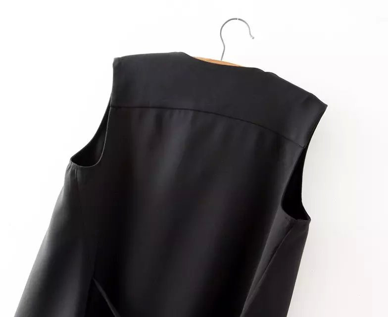 GCAROL-2017-Women-Irregular-Length-Vest-With-Sashes-Fashion-Summer-Spring-Thin-Waiscoat-BlackampWhit-32374285074