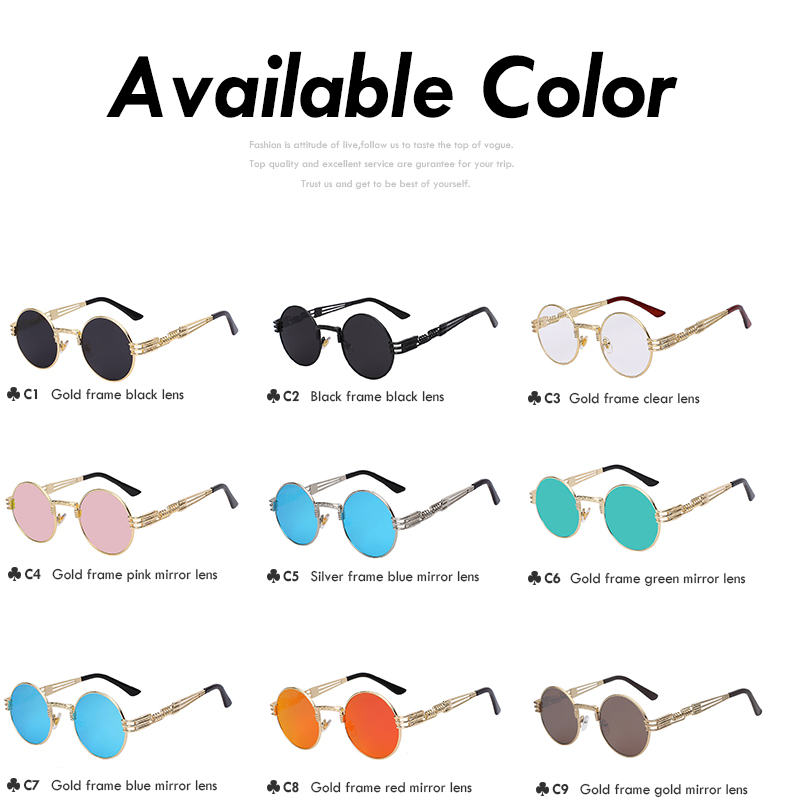 Gothic-Steampunk-Sunglasses-Men-Women-Metal-WrapEyeglasses-Round-Shades-Brand-Designer-Sun-glasses-M-32677570182