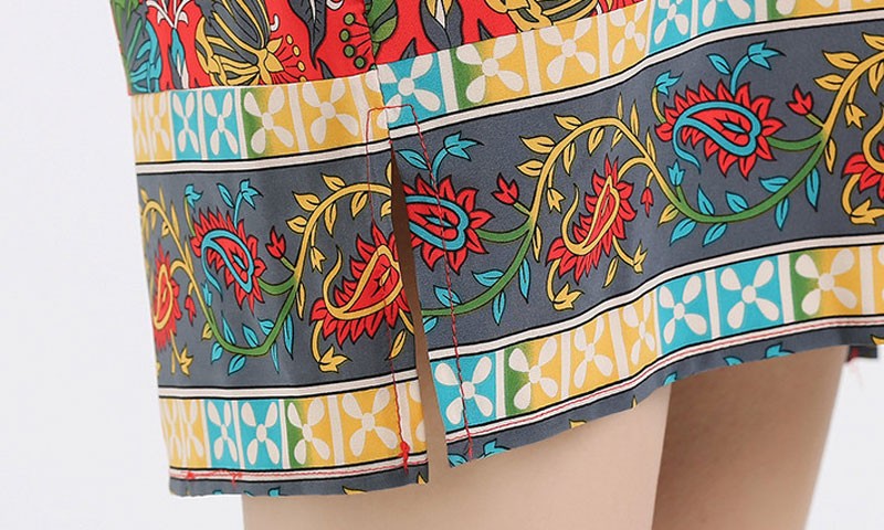 HEE-GRAND-2018-Summer-Bohemian-Women-Dress-O-Neck-Drawstring-Floral-Summer-Dress-Vestido-Half-Sleeve-32585053382