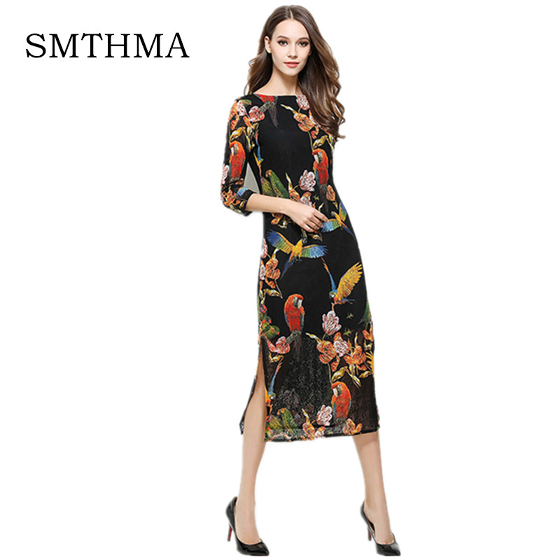 HIGH-QUALITY-New-Fashion-2017-Runway-Dress-Women39s--Luxury-Floral-Lace-Dress-32791758878