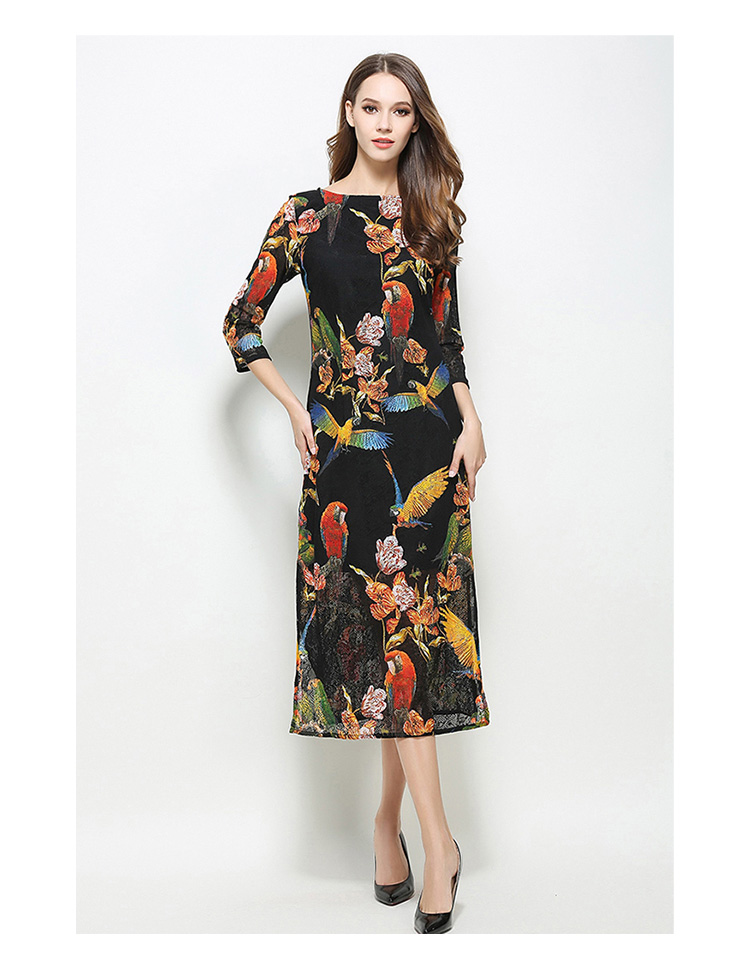 HIGH-QUALITY-New-Fashion-2017-Runway-Dress-Women39s--Luxury-Floral-Lace-Dress-32791758878