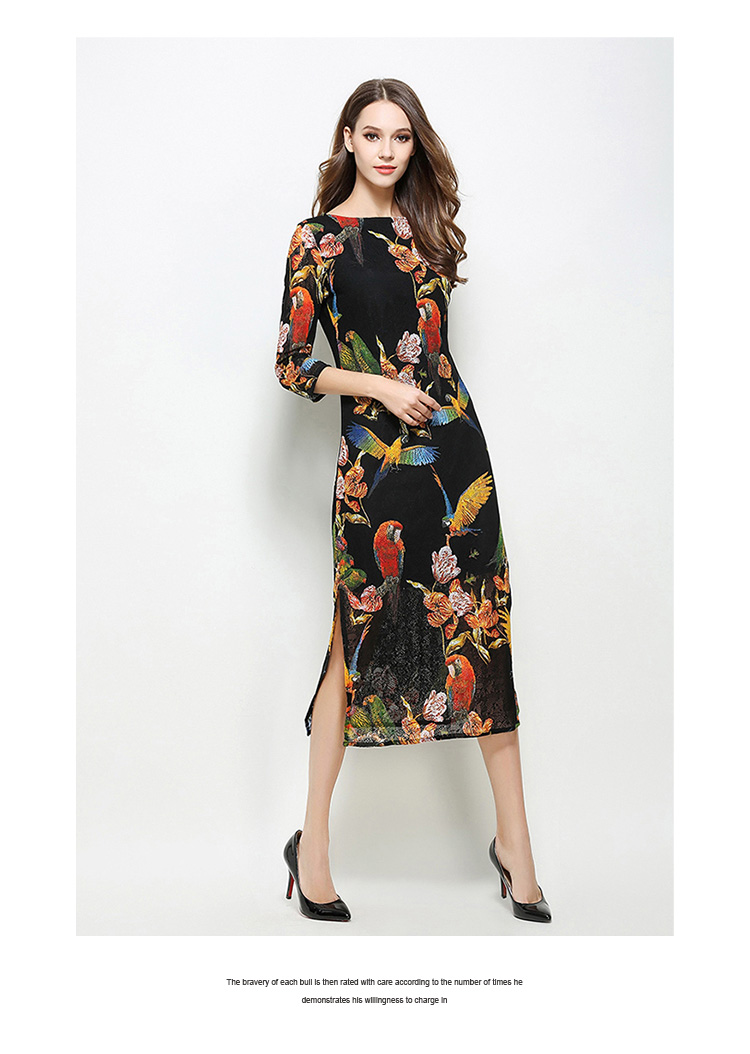 HIGH-QUALITY-New-Fashion-2017-Runway-Dress-Women39s--Luxury-Floral-Lace-Dress-32791758878