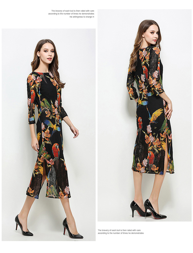 HIGH-QUALITY-New-Fashion-2017-Runway-Dress-Women39s--Luxury-Floral-Lace-Dress-32791758878