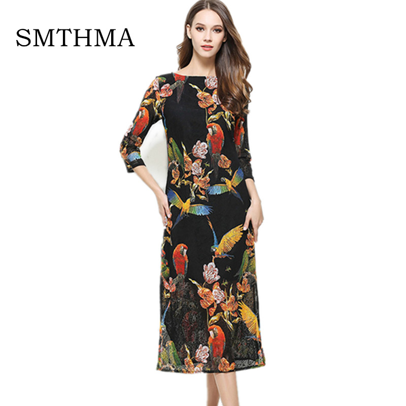 HIGH-QUALITY-New-Fashion-2017-Runway-Dress-Women39s--Luxury-Floral-Lace-Dress-32791758878