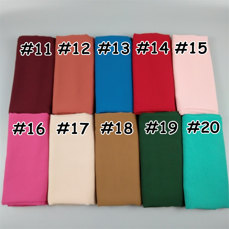 HOT-SALE-15PCSLOT-High-Quality-68-Nice-Color-plain-bubble-chiffon-shawl-popular-muslim-hijab-head-we-32765728590