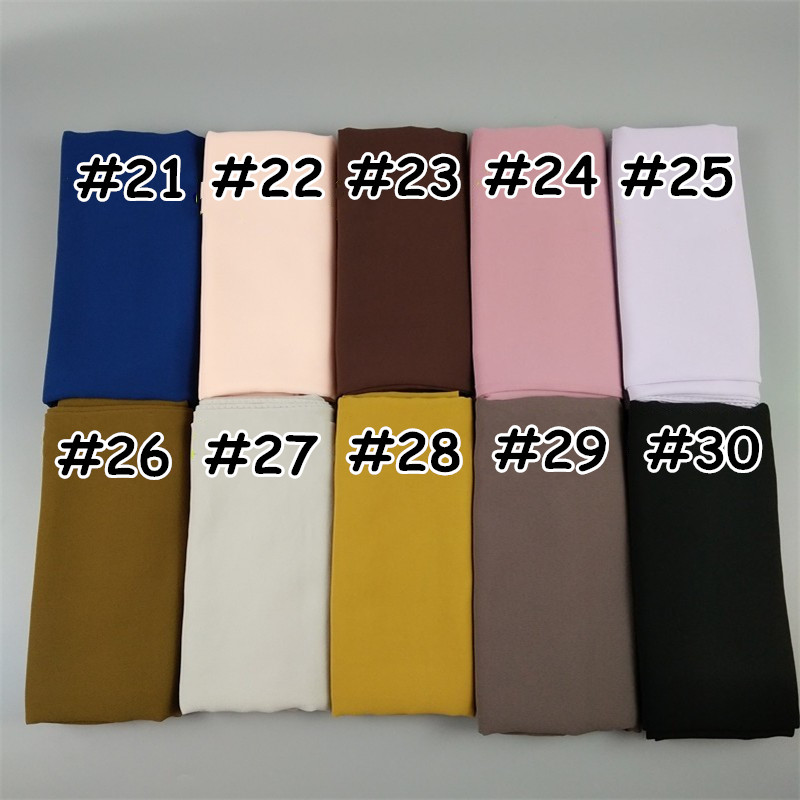 HOT-SALE-15PCSLOT-High-Quality-68-Nice-Color-plain-bubble-chiffon-shawl-popular-muslim-hijab-head-we-32765728590