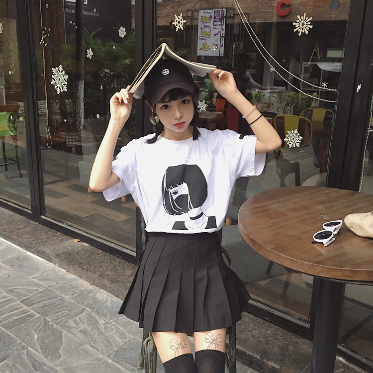 Harajuku-Japanese-Women-Cartoon-Tees-Tops-Unique-Graphic-Short-Sleeves-T-Shirt-White-Tees-Kawaii-Cut-32276373841